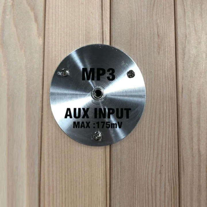 Dynamic Barcelona sauna MP3 auxiliary input panel for audio connectivity